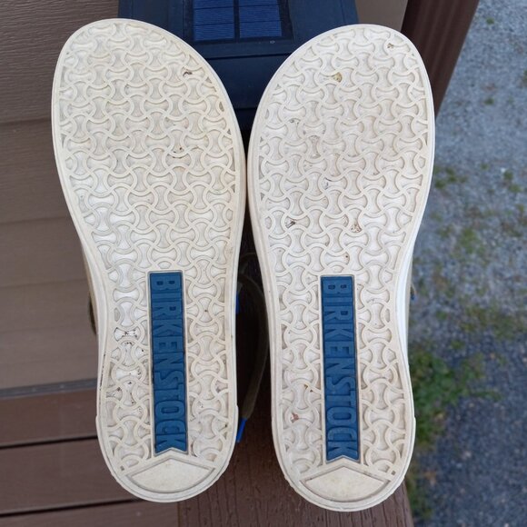 Birkenstock Arran Khaki Beige Canvas Lace-Up Sneakers Size 38 Wide / US 7 - 7.5 - Picture 16 of 16